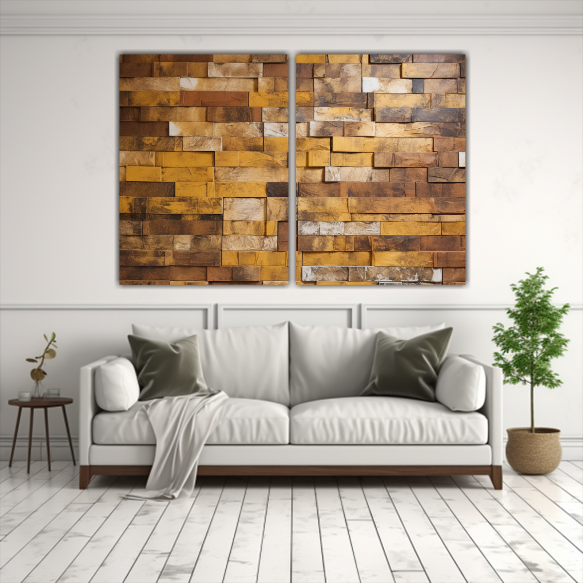 CUADROS ABSTRACTOS EN BASTIDOR: PATRÓN DE 80X60 CM - 2