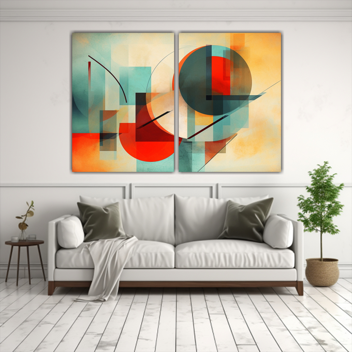 PINTURAS DECORATIVAS ABSTRACTAS EN COLORES 120X80 CM - 2
