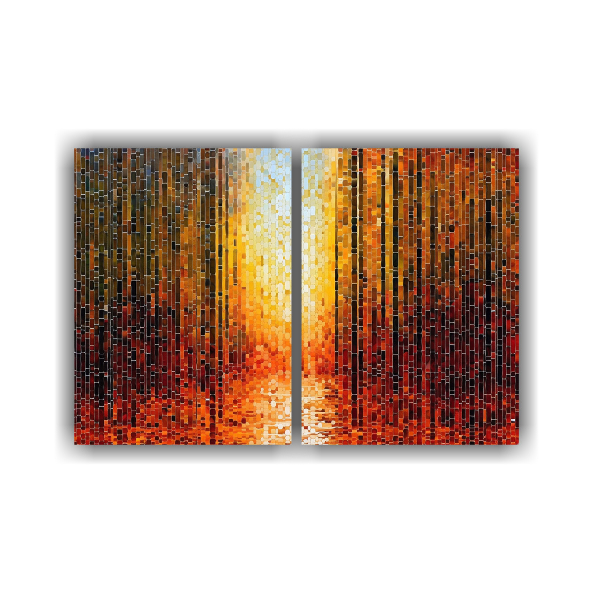 CREA DISEÑO ABSTRACTO PIXELADO QUE BORRA LÍNEA 160X120 CM - 1