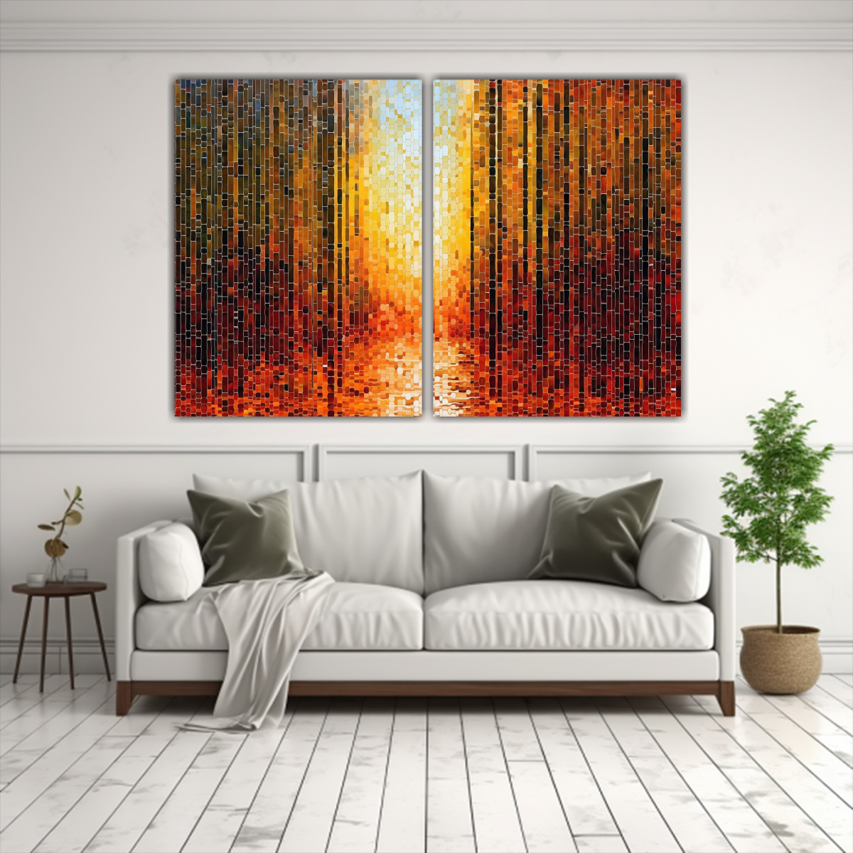 CREA DISEÑO ABSTRACTO PIXELADO QUE BORRA LÍNEA 160X120 CM - 2