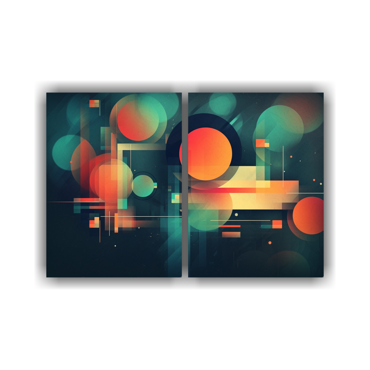 DISEÑO MURAL TECNOLÓGICO CON COMBINACIÓN 100X75 CM - 1
