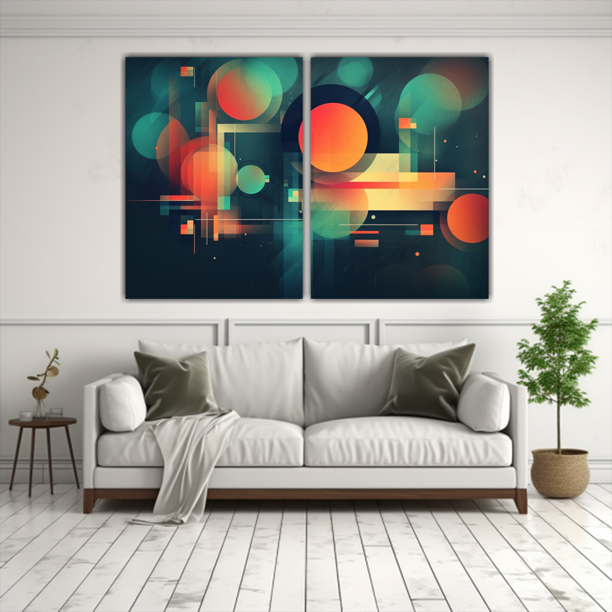 DISEÑO MURAL TECNOLÓGICO CON COMBINACIÓN 100X75 CM - 2