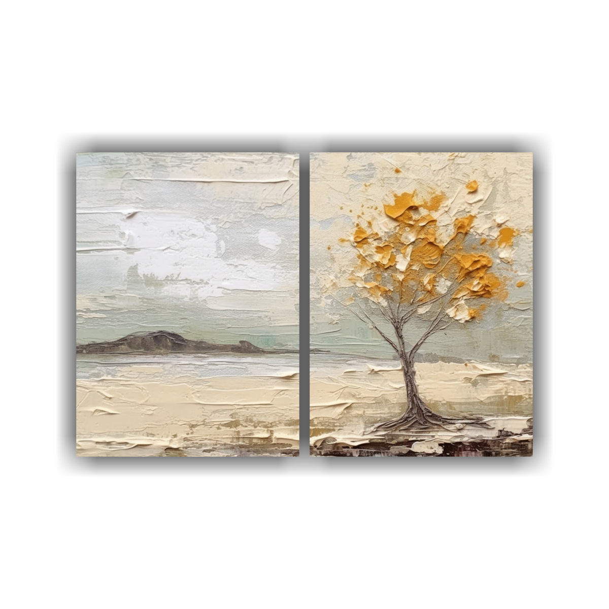 PINTURA AL ÓLEO ABSTRACTA DE PAISAJE EN ESTILO 80X60 CM - 1