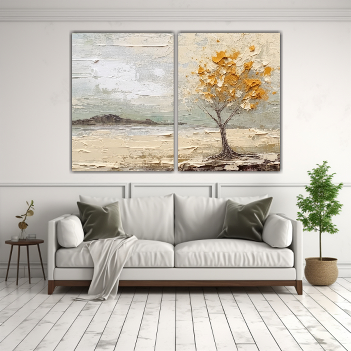 PINTURA AL ÓLEO ABSTRACTA DE PAISAJE EN ESTILO 80X60 CM - 2