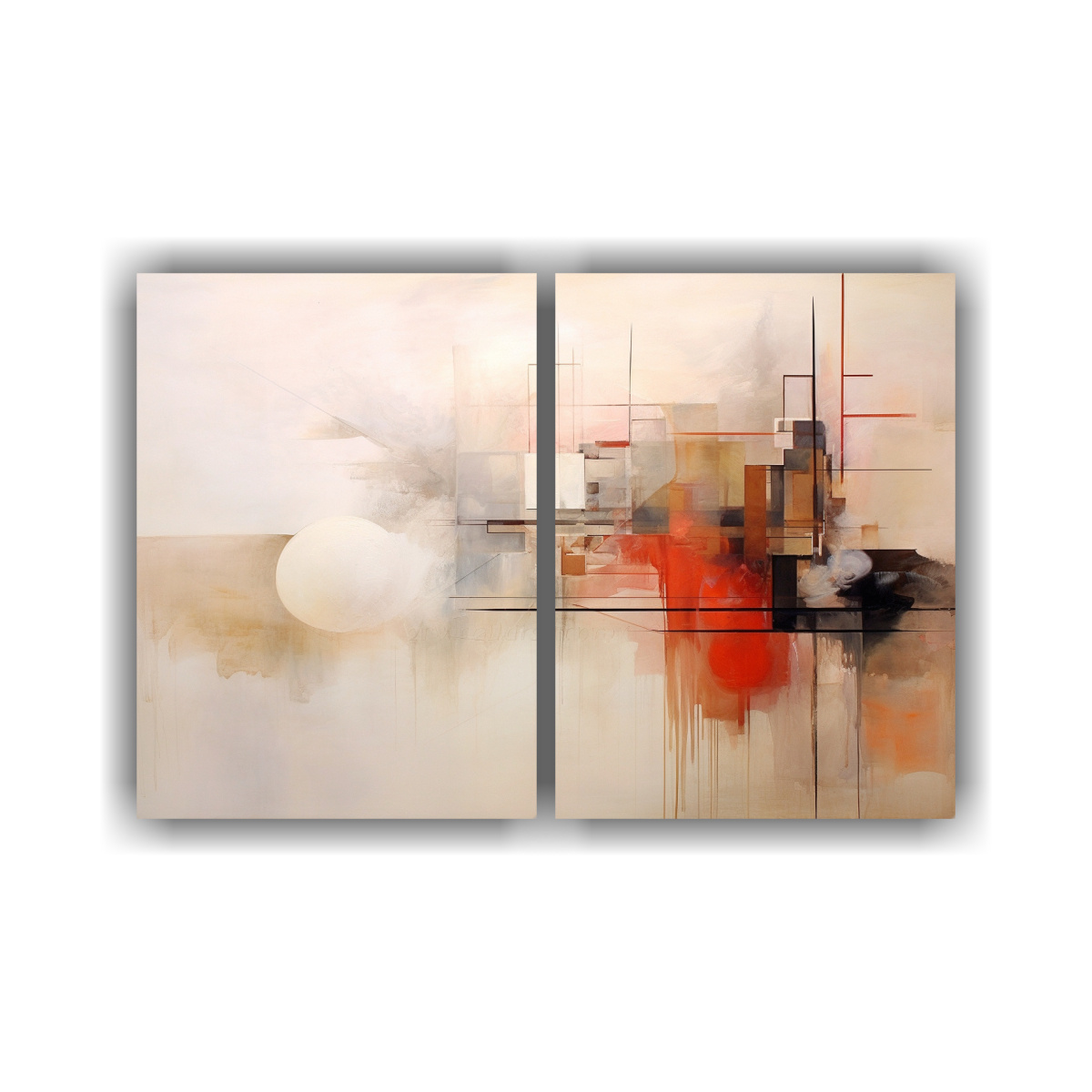 ABSTRACTAS COMPOSICIONES DE ALTA CALIDAD: 100X65 CM - 1
