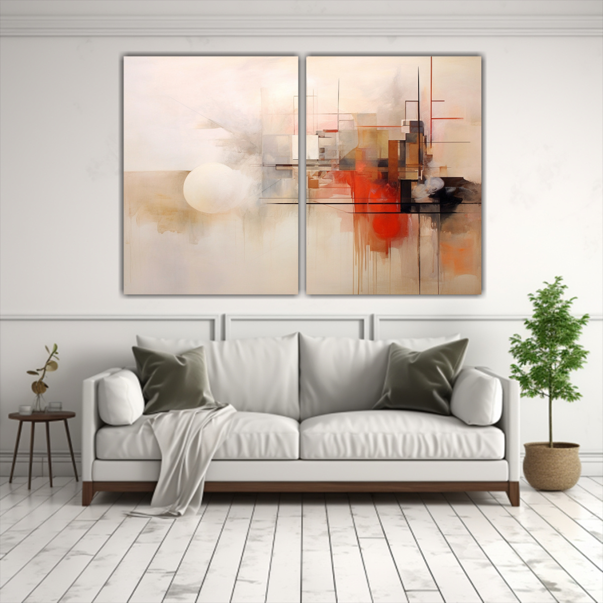 ABSTRACTAS COMPOSICIONES DE ALTA CALIDAD: 100X65 CM - 2