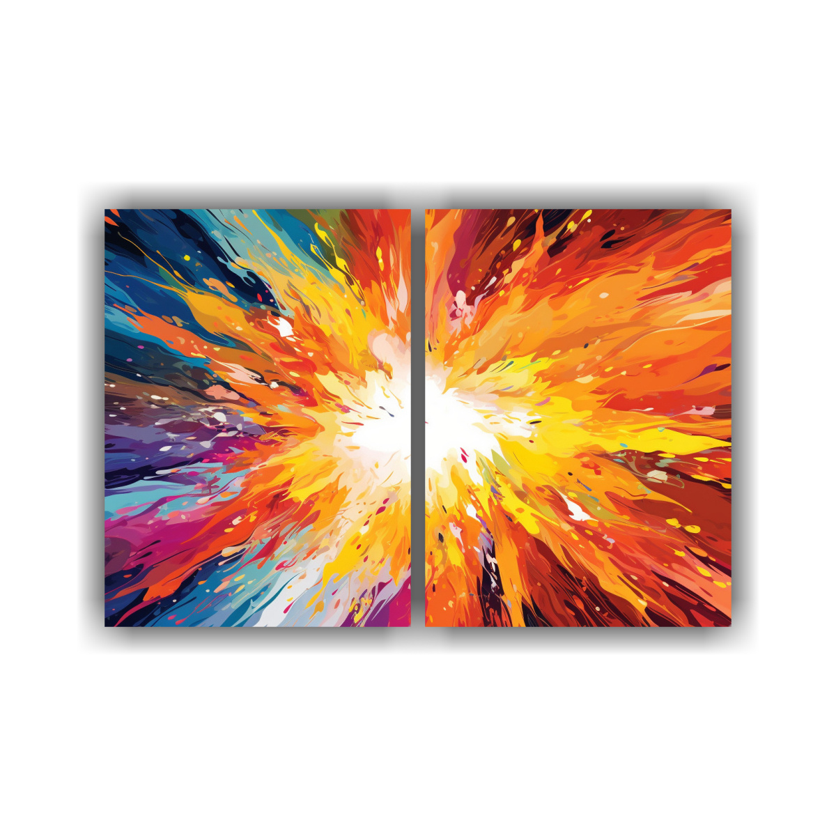CUADROS ABSTRACTOS DE COLORES ESTALLANDO DESDE EL 160X120 CM - 1