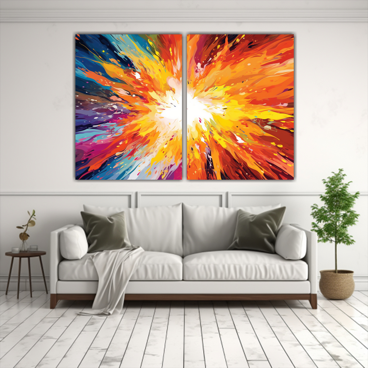CUADROS ABSTRACTOS DE COLORES ESTALLANDO DESDE EL 160X120 CM - 2