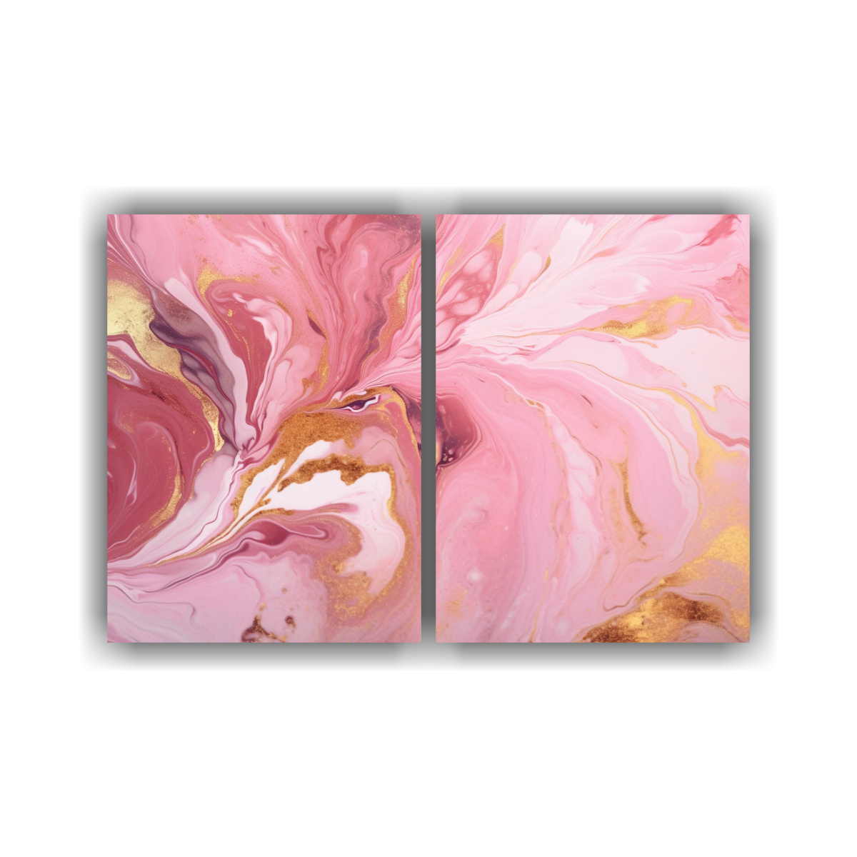 CUADROS ABSTRACTO CALLE ARTE ROSA Y MÁRMOL 80X50 CM - 1