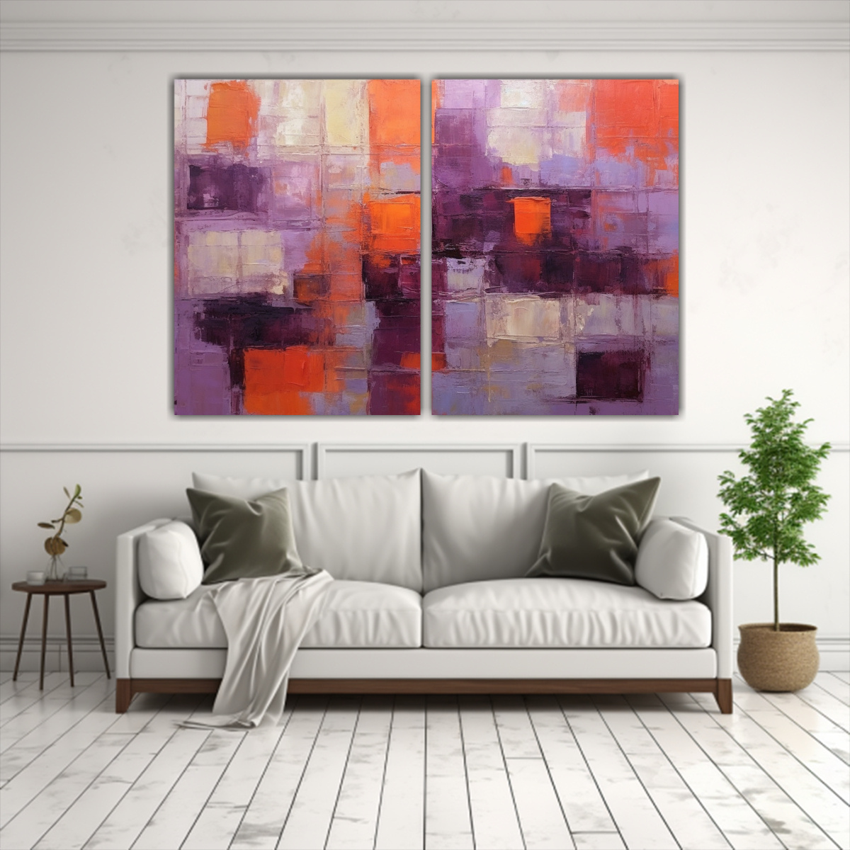 CUADROS ABSTRACTOS DURADEROS CON TEXTURA EN 100X75 CM - 2