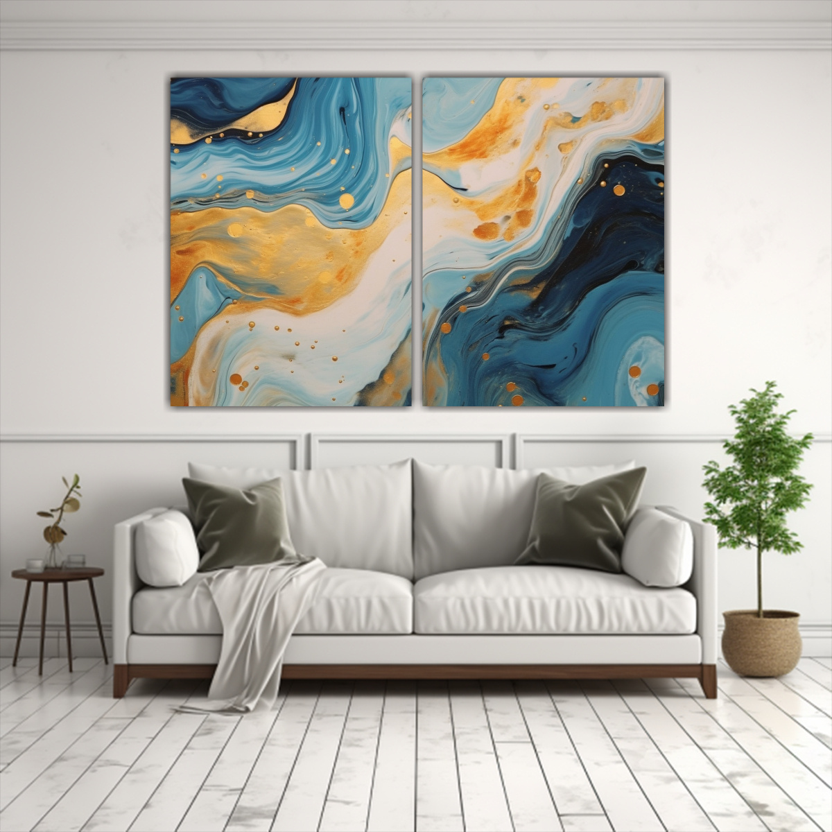 CUADROS DECORATIVOS TEXTURA MÁRMOL ESTILO VAN 100X65 CM - 2