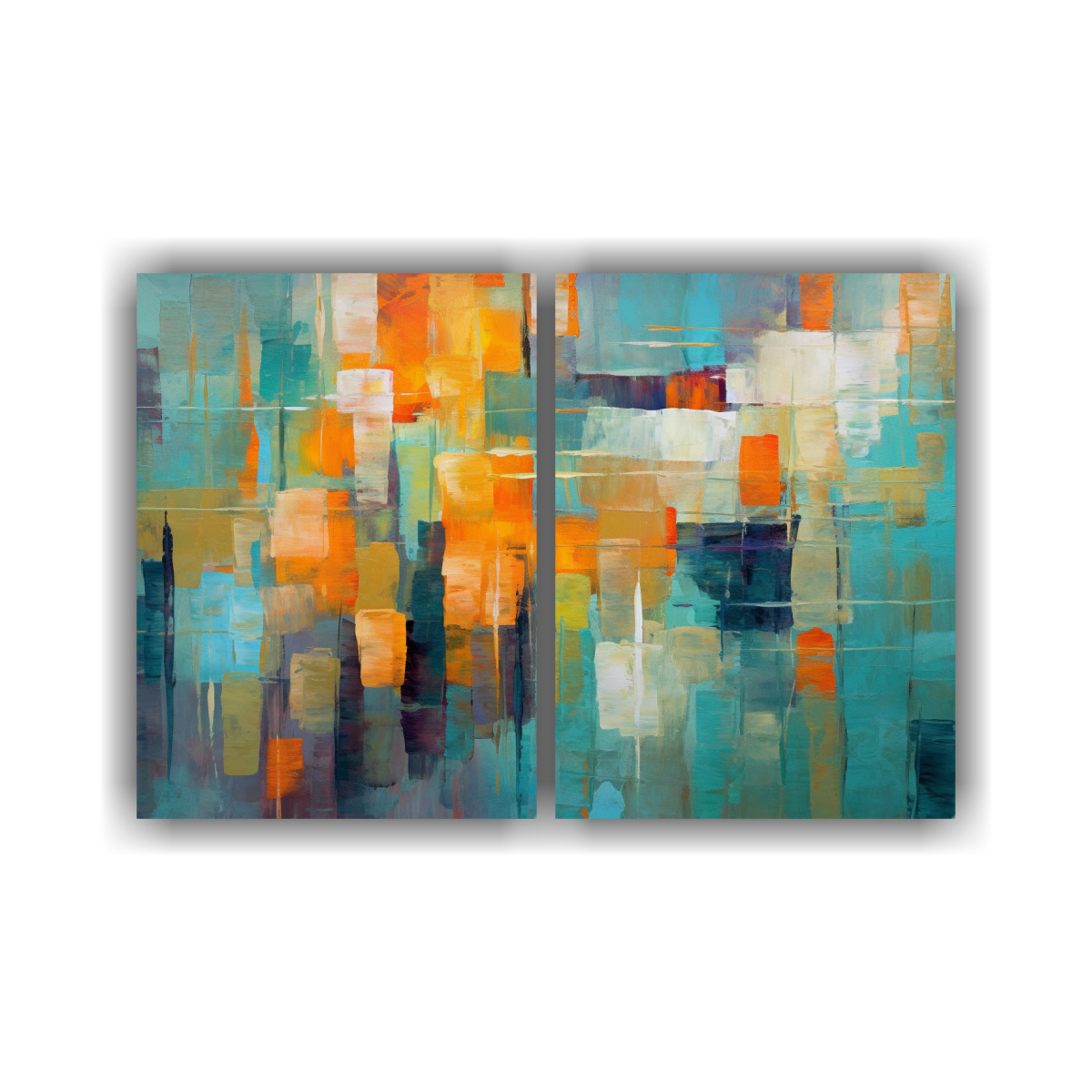 ARTE ABSTRACTO MODERNO EQUILIBRIO DE FORMAS 120X80 CM - 1