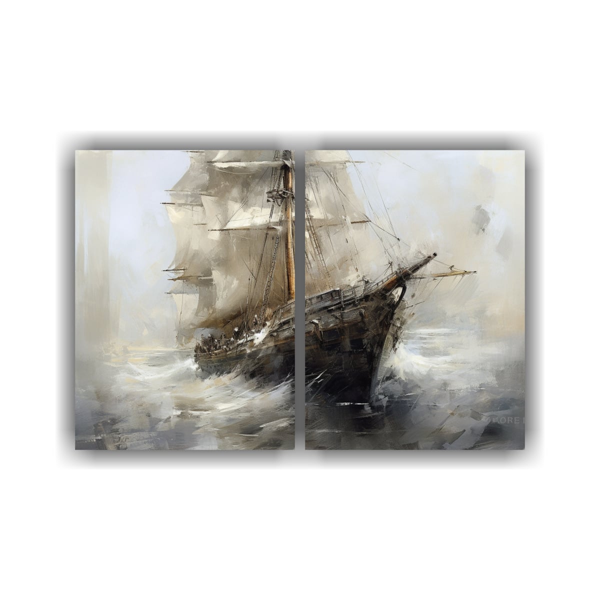 CUADROS DE DECORACIÓN MARINA CON VELERO EN EL 60X40 CM - 1