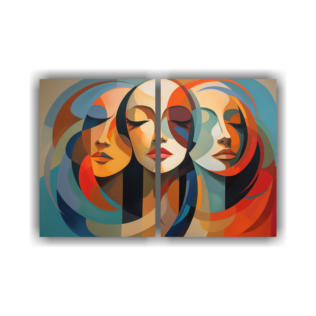 PINTURAS DE ARTE ABSTRACTO EXCLUSIVO DE DOS 120X80 CM - 1