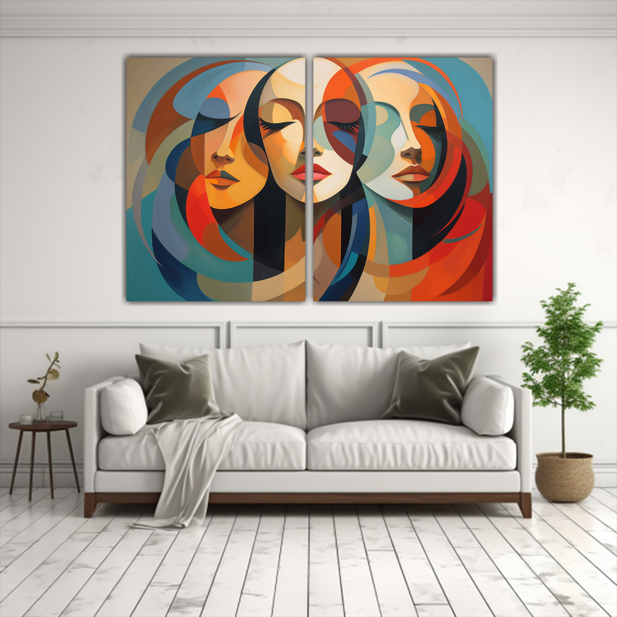 PINTURAS DE ARTE ABSTRACTO EXCLUSIVO DE DOS 120X80 CM - 2
