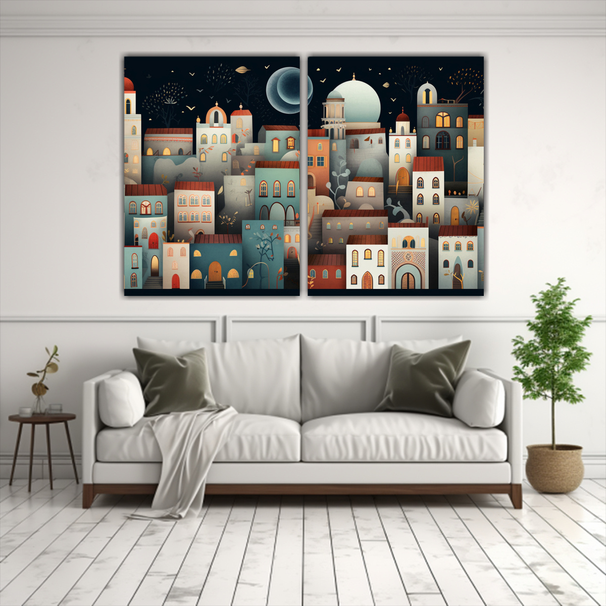 CUADROS DECORATIVOS DE ÉPOCA CON ESCENAS 60X45 CM - 2