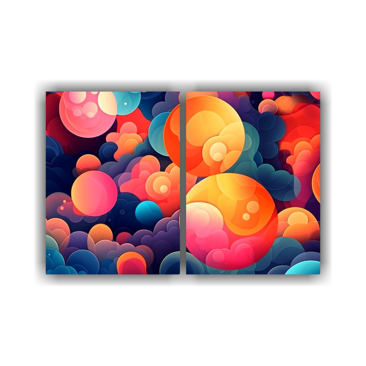 CUADRO DE FONDO ABSTRACTO DINÁMICO AI IMPACTANTE 40X30 CM - 1