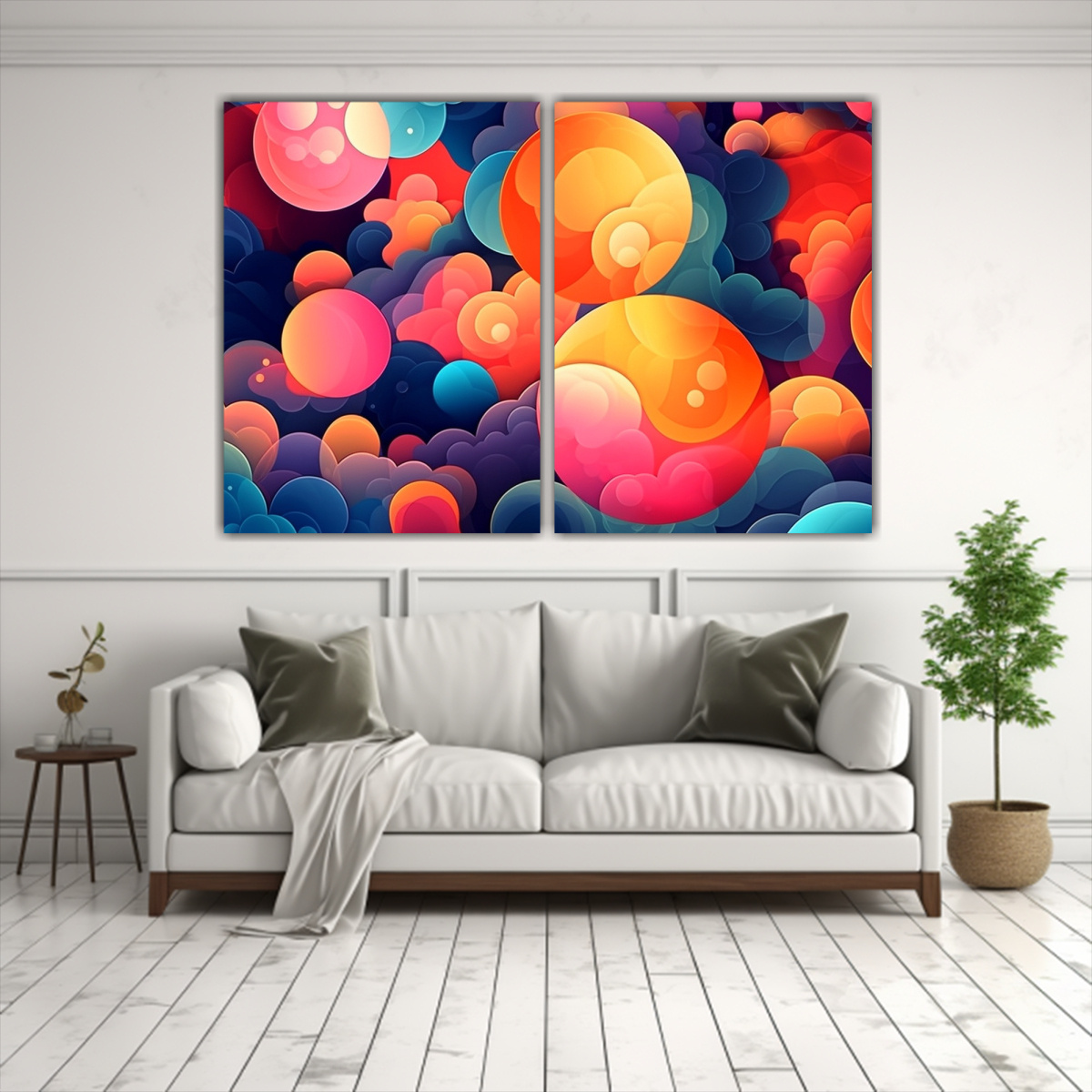 CUADRO DE FONDO ABSTRACTO DINÁMICO AI IMPACTANTE 40X30 CM - 2