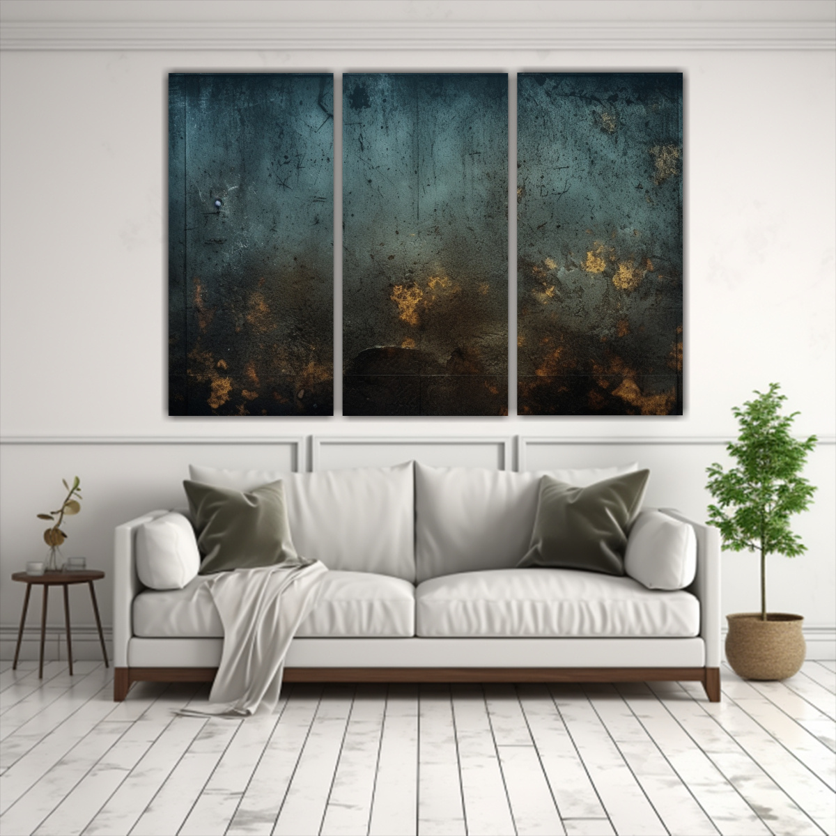 CONJUNTO 3 CUADROS ABSTRACTOS VITALIDAD ZOISE 180X120 CM - 2