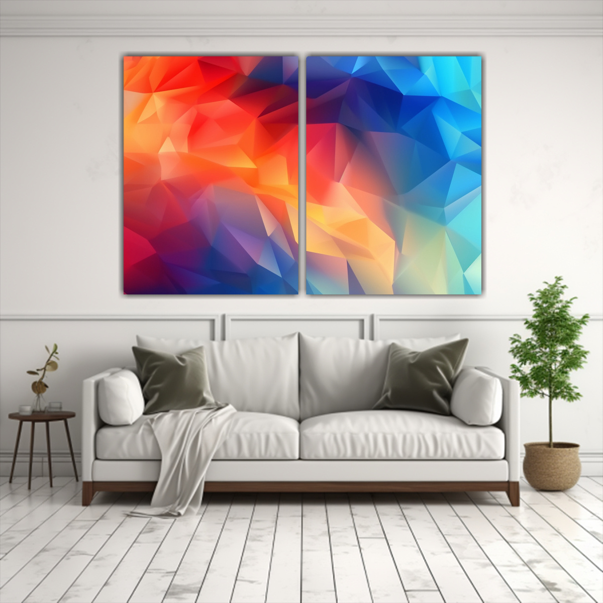CUADRO ABSTRACTO INSPIRADOR, ONDAS DE LÍNEAS 100X75 CM - 2
