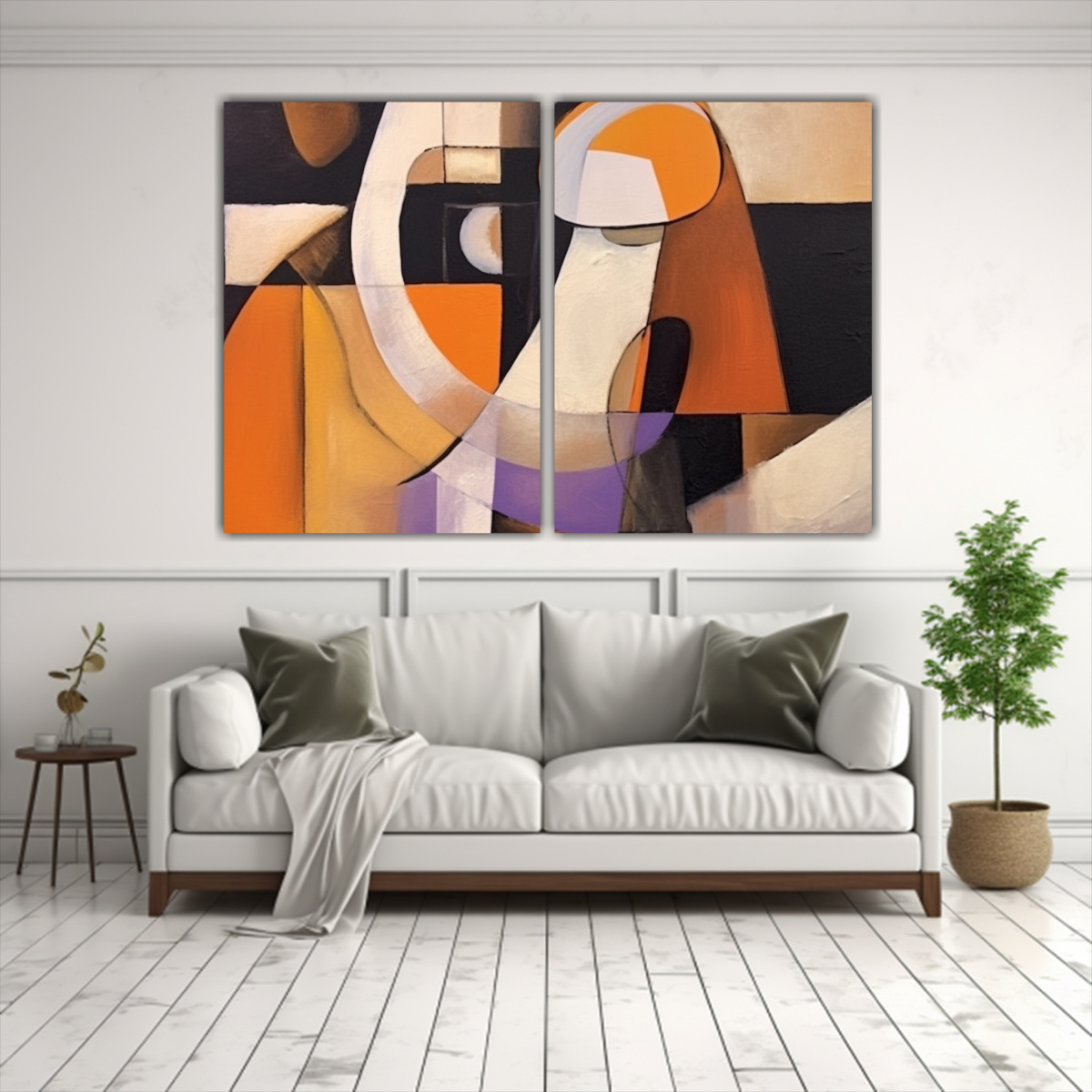 CUADRO HERMOSO TEMÁTICA FIGURA GEOMÉTRICA 120X80 CM - 2