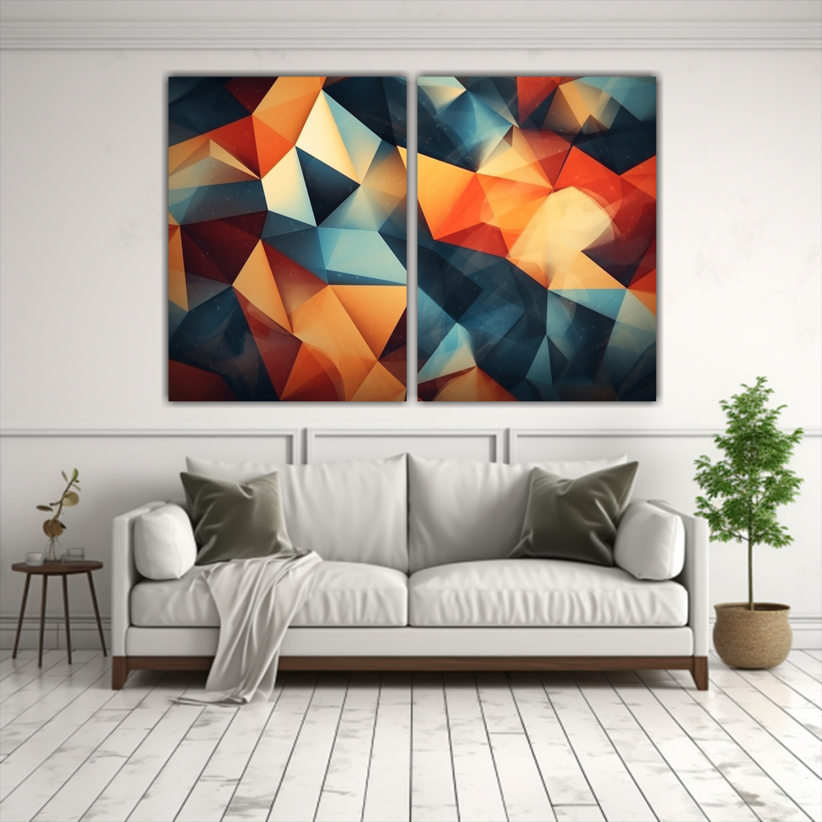 CUADROS ABSTRACTOS GEOMÉTRICOS DECORATIVOS CON 60X45 CM - 2