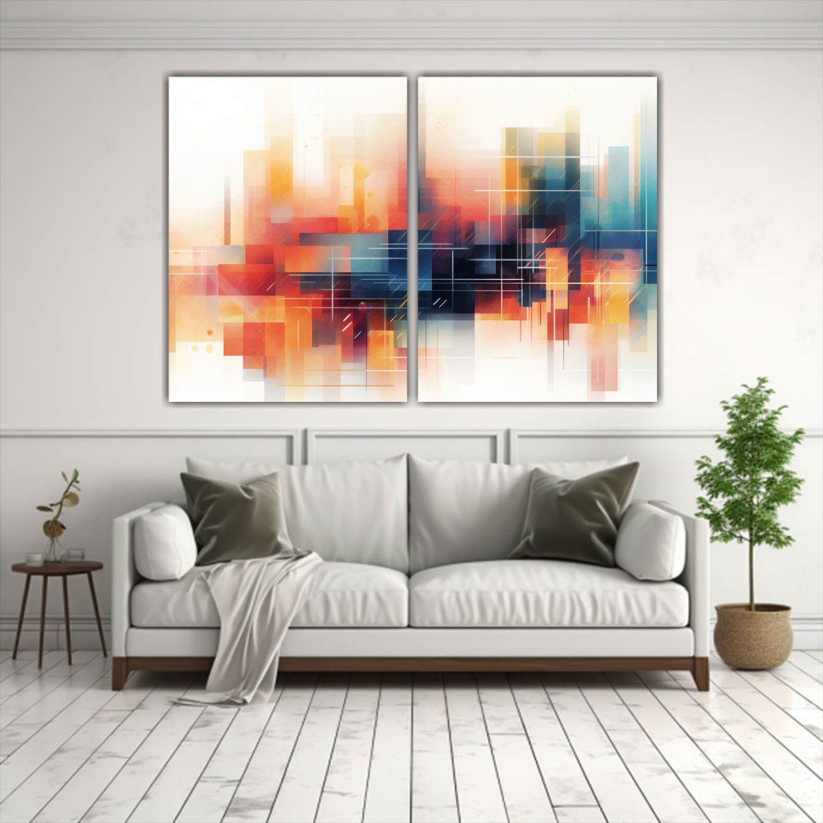 CUADROS FINAS LÍNEAS PARA DECORACIÓN ÚNICA EN 160X120 CM - 2