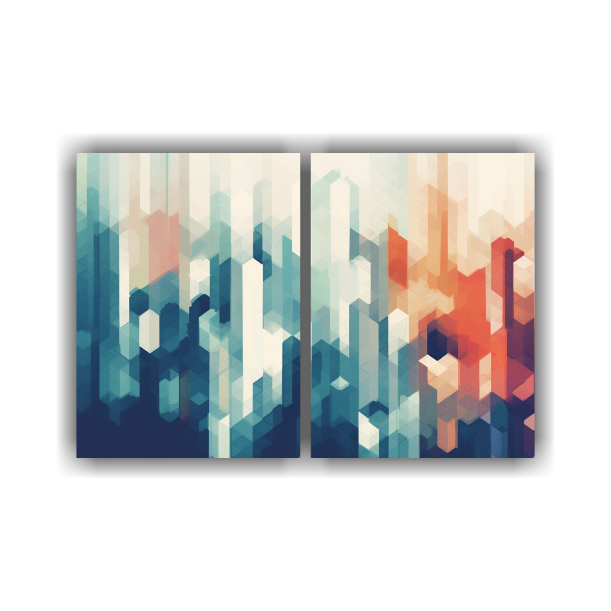 PINTURAS ABSTRACTAS PARA DECORACIÓN DE INTERIORES 80X60 CM - 1