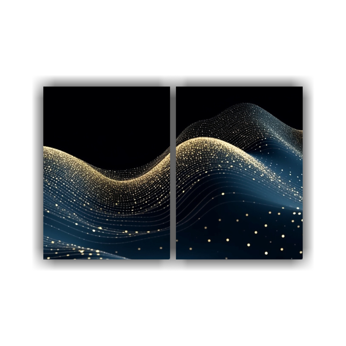 CONJUNTO DE 2 LIENZOS MODERNOS LUMINOSOS CON 120X80 CM - 1