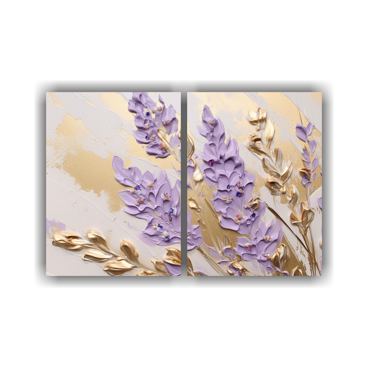 PINTURAS DECORATIVAS DE PARED CON FLORES DE 60X40 CM - 1