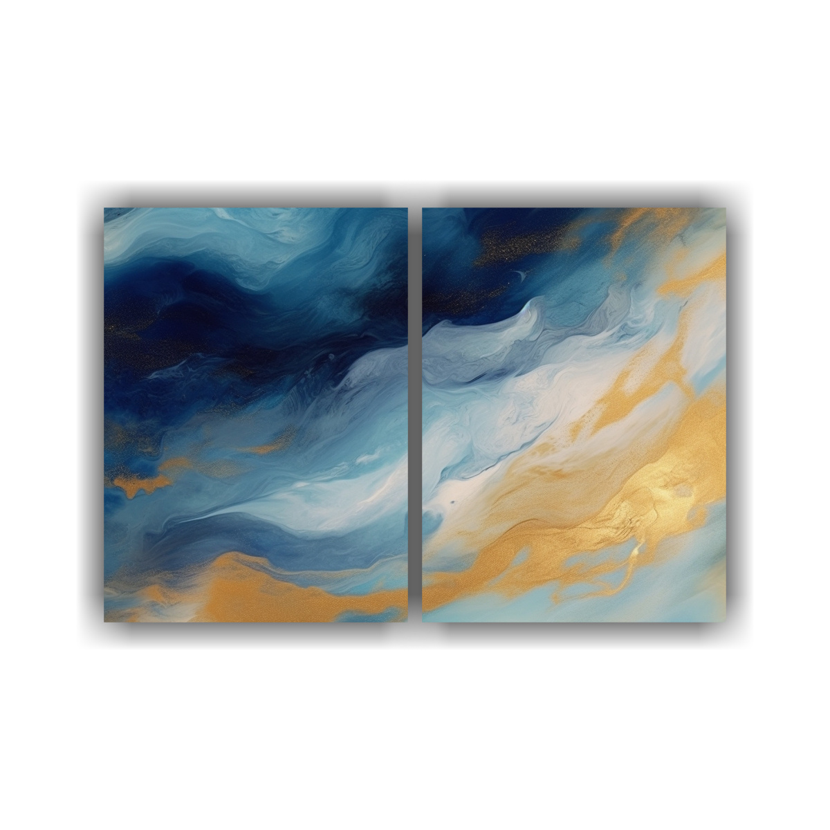 CUADROS ABSTRACTOS DORMITORIO: FORMAS ORGÁNICAS 100X65 CM - 1
