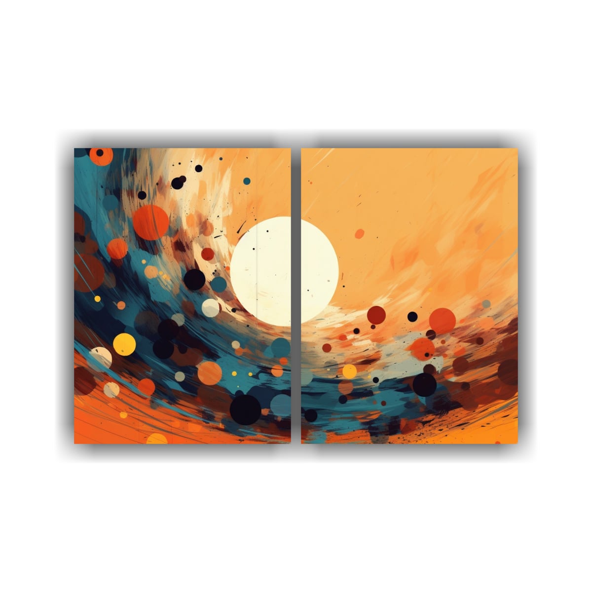 PINTURAS DECORATIVAS ABSTRACTAS CON COLORES 160X120 CM - 1