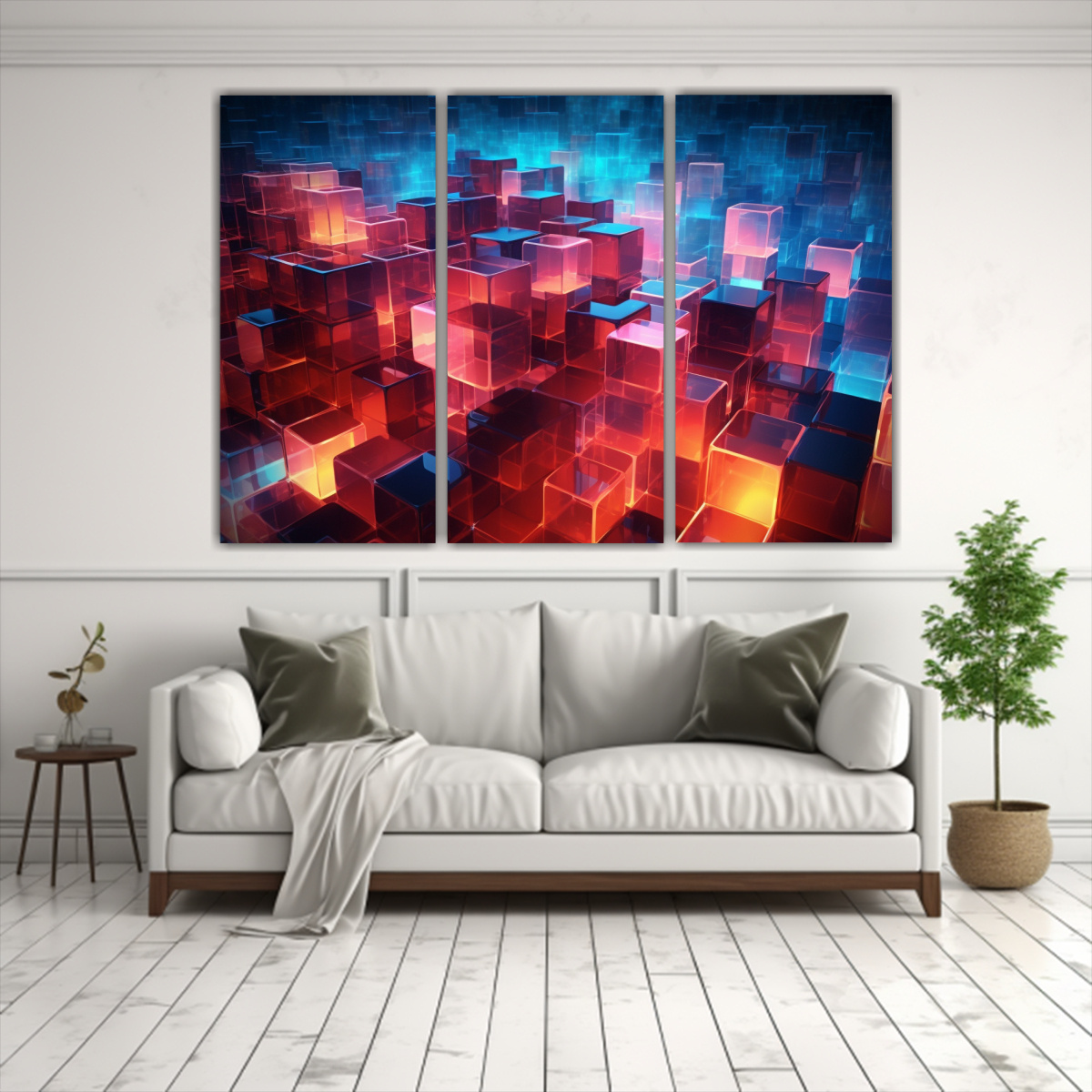 PINTURAS DE DECORACIÓN ABSTRACTA CON TECNOLOGÍA 75X50 CM - 2