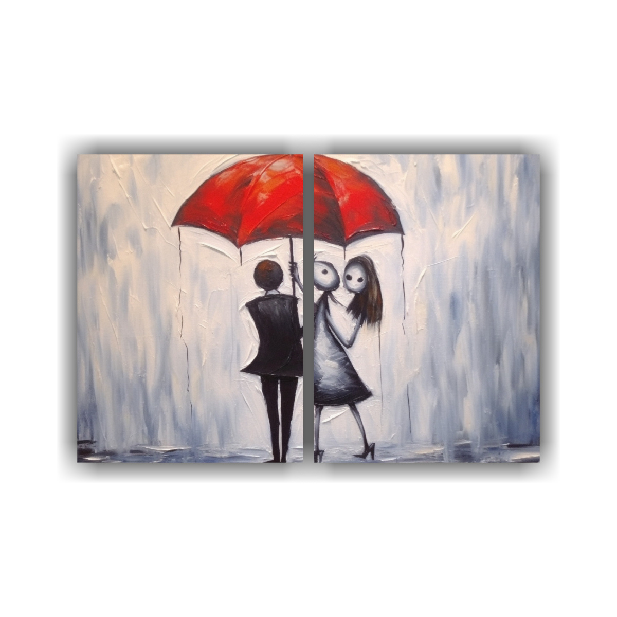 PINTURA AL ÓLEO INSPIRADA EN PESADILLA ANTES DE 60X40 CM - 1