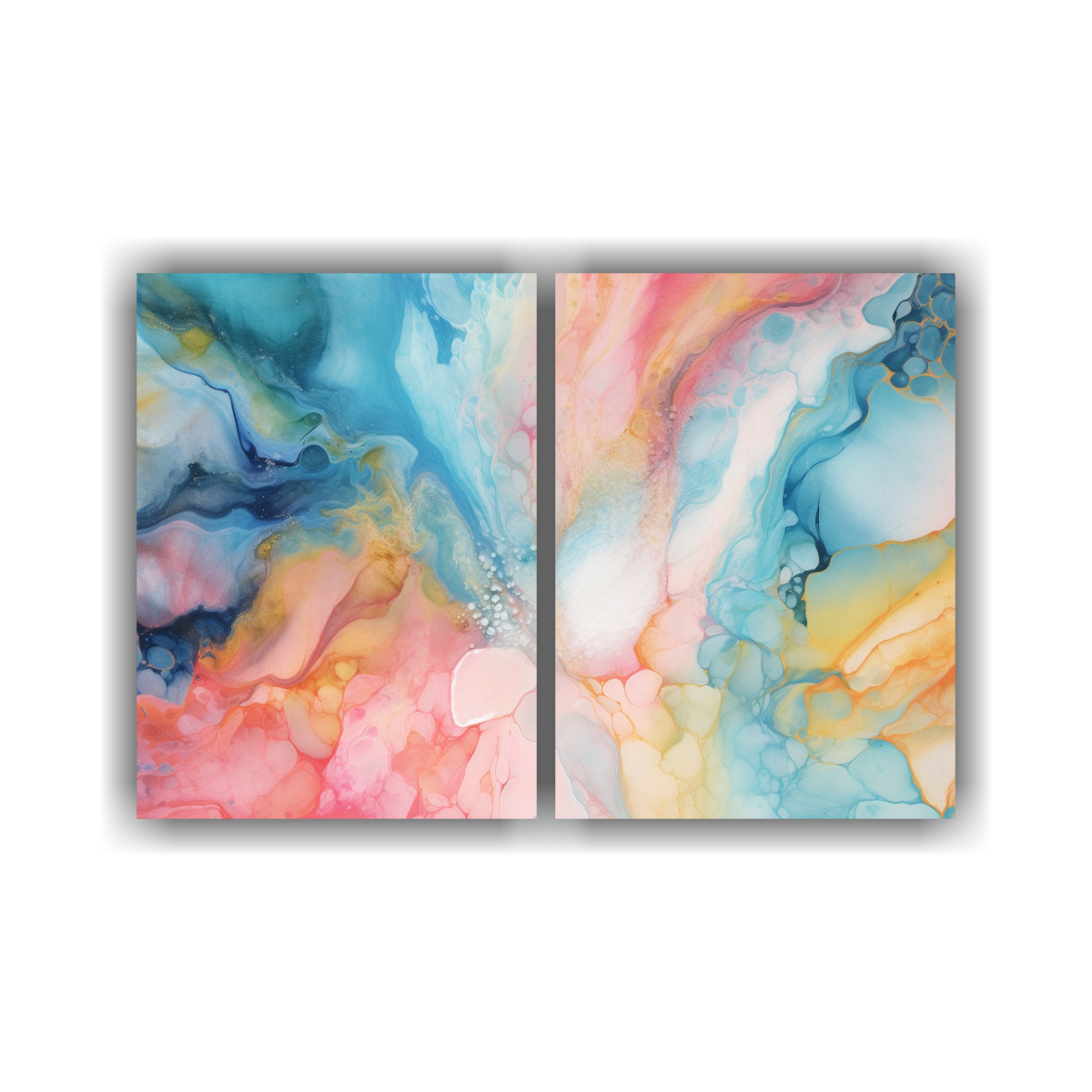 PINTURAS DE DECORACIÓN EN ACUARELA Y TINTA 60X40 CM - 1