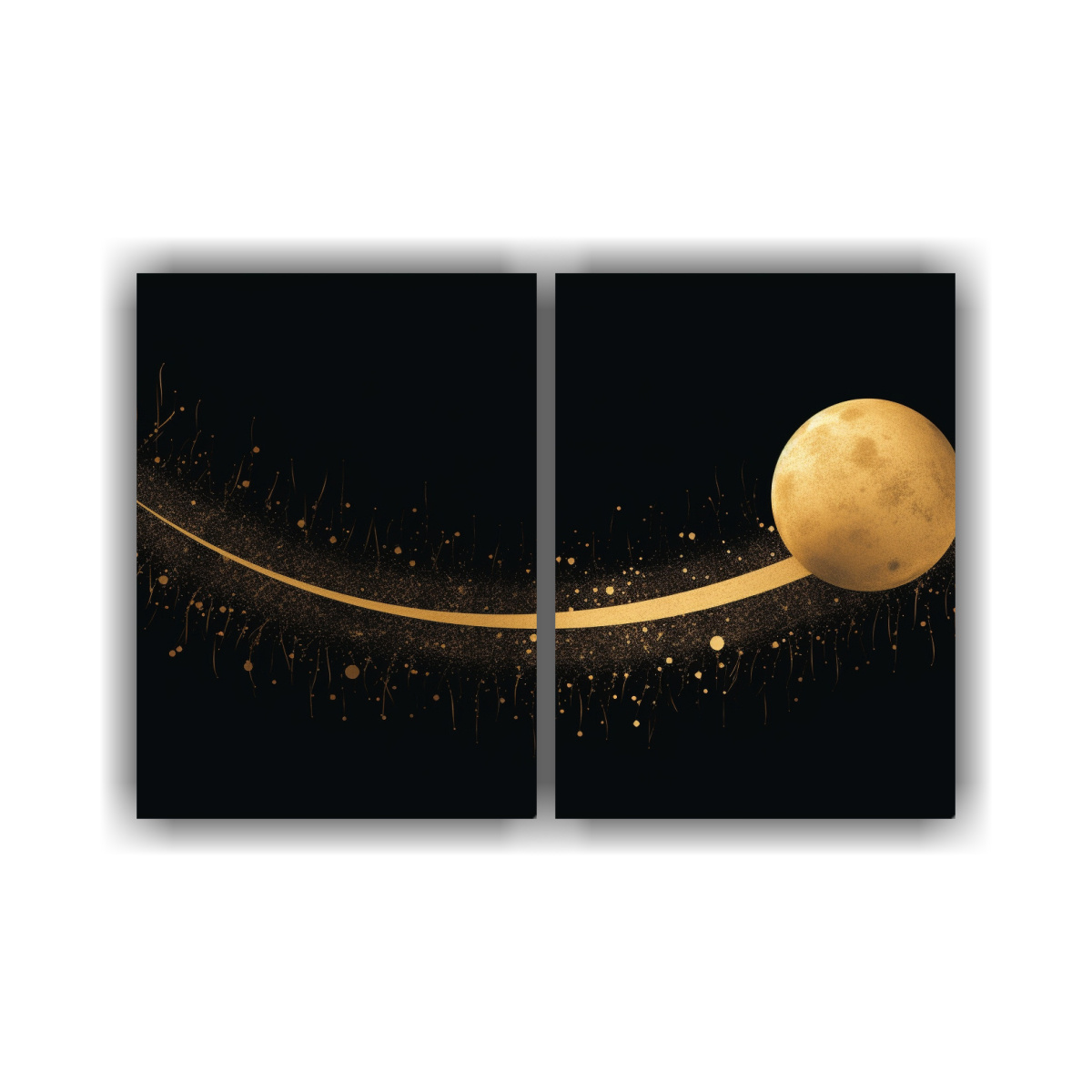 CUADRO DECORATIVO ELEGANTE: EL SOL ES NEGRO 40X30 CM - 1
