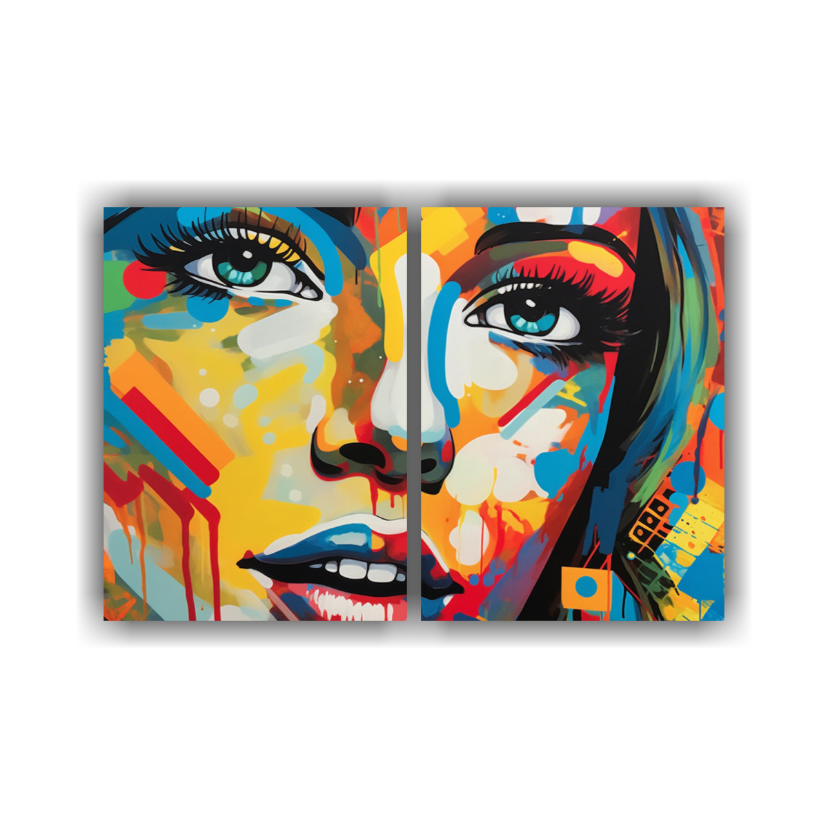 PINTURAS DECORATIVAS ABSTRACTAS DE MUJERES POPART 160X120 CM - 1