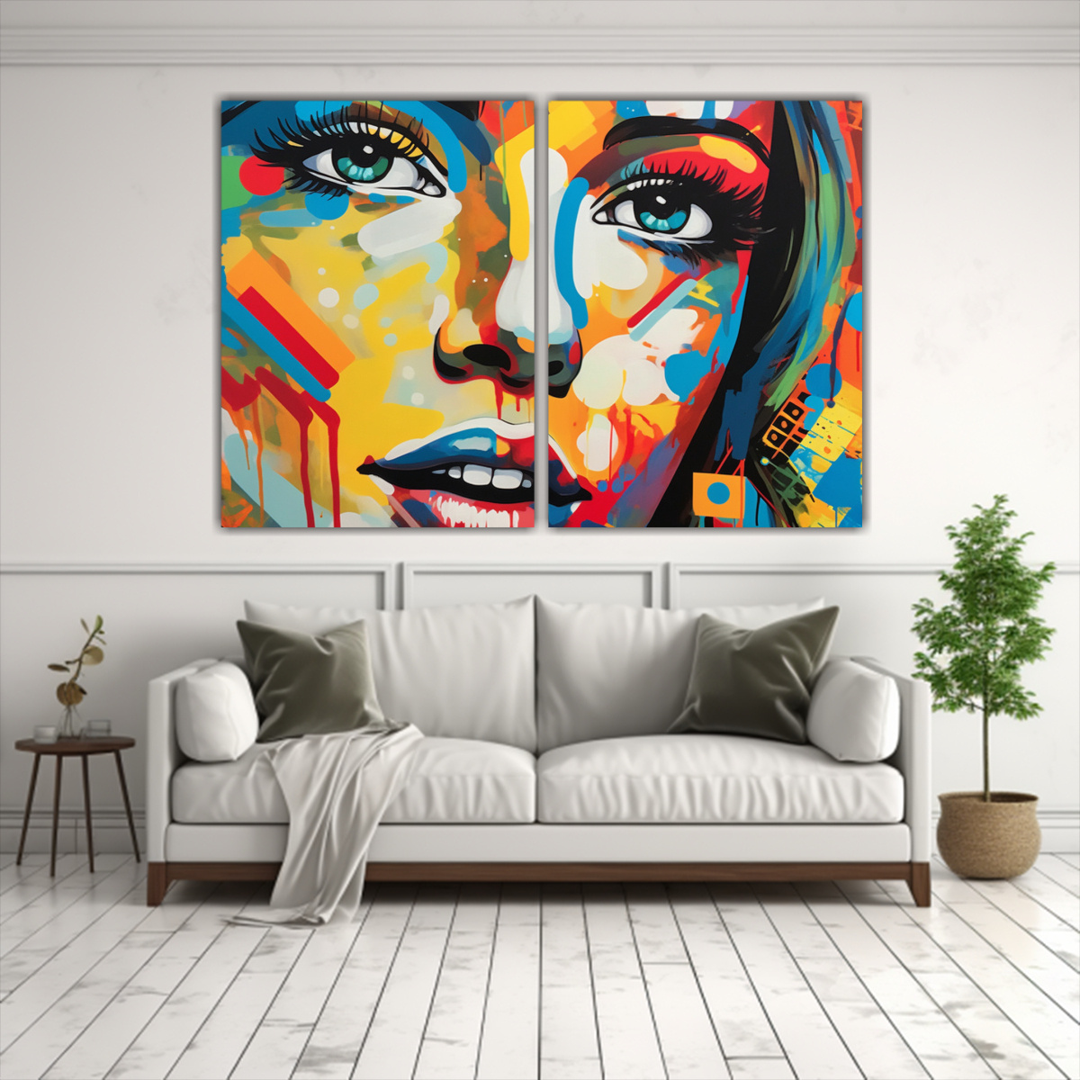 PINTURAS DECORATIVAS ABSTRACTAS DE MUJERES POPART 160X120 CM - 2
