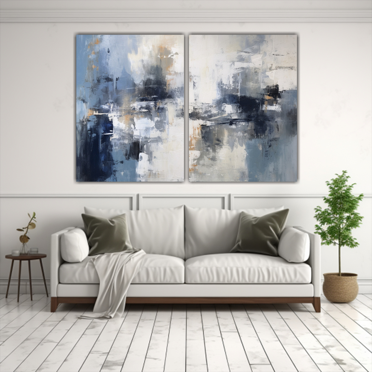 PINTURA AL ÓLEO ABSTRACTA LLAMATIVA CON 100X65 CM - 2