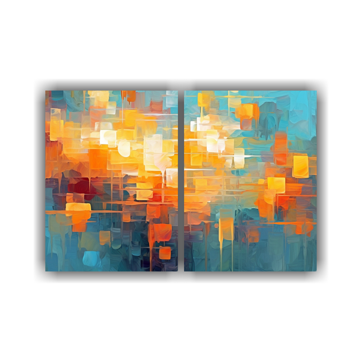 FUSIÓN DE TECNOLOGÍA Y ARTE ABSTRACTO: DOS 100X65 CM - 1