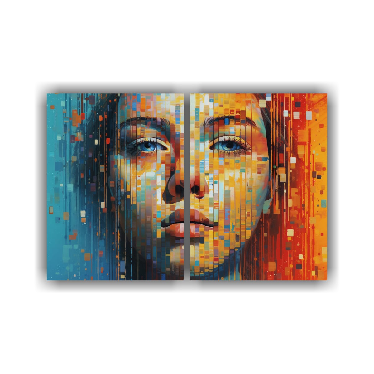 PINTURA MINIMALISTA SURREALISTA CON TOQUES DE 100X75 CM - 1
