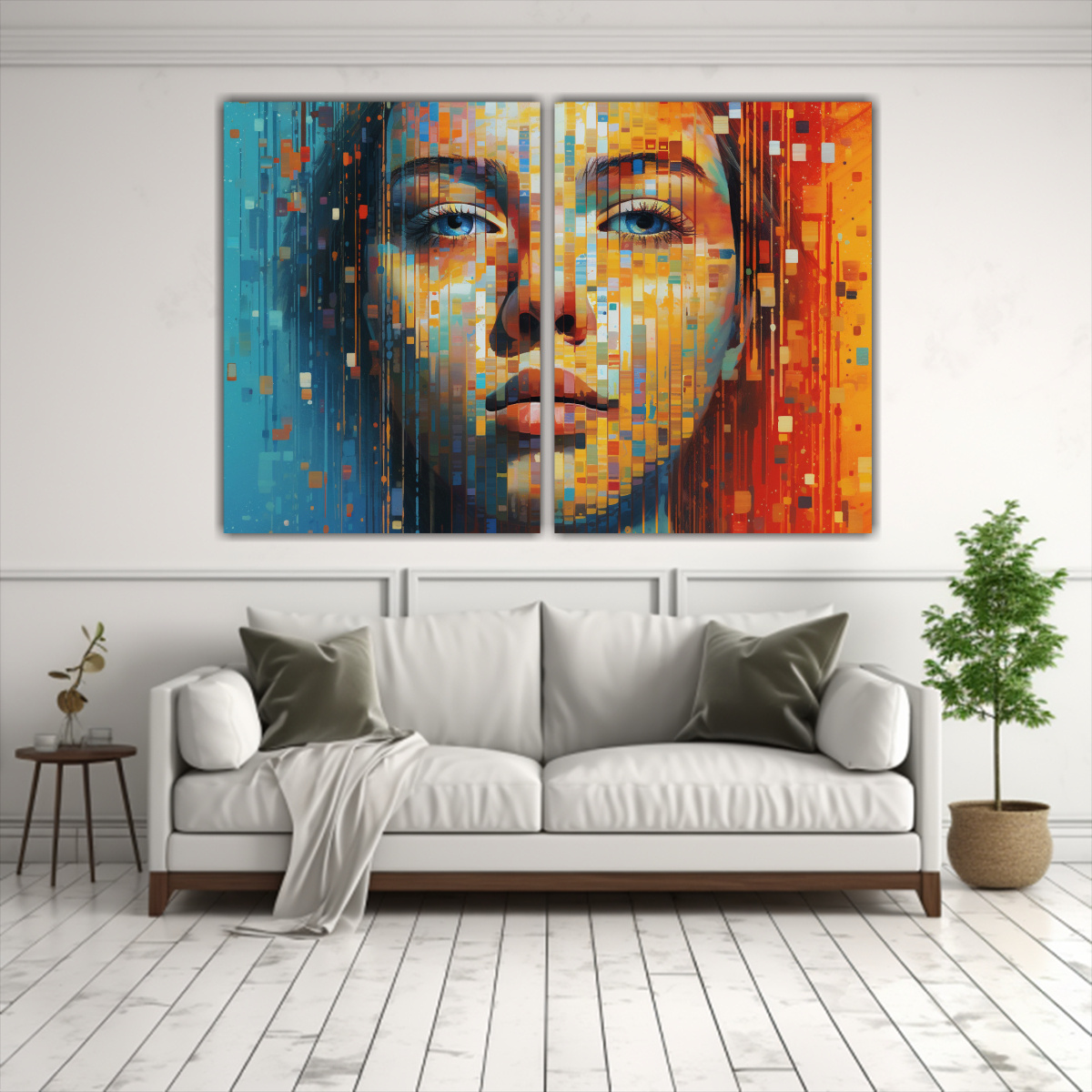 PINTURA MINIMALISTA SURREALISTA CON TOQUES DE 100X75 CM - 2