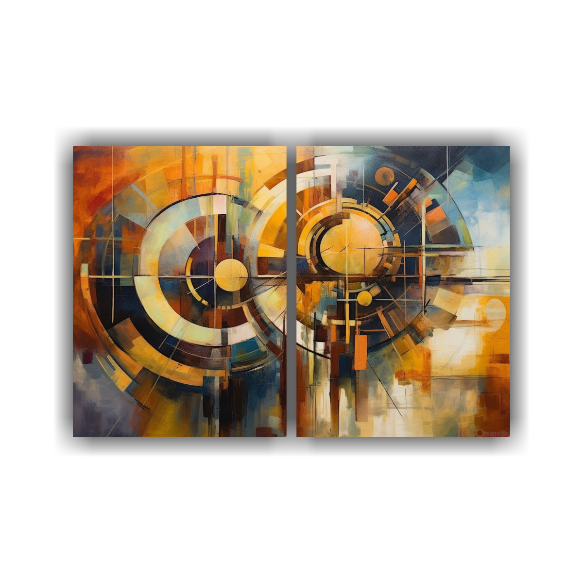 CUADROS ABSTRACTOS TIERRA, MOVIMIENTO Y 120X80 CM - 1