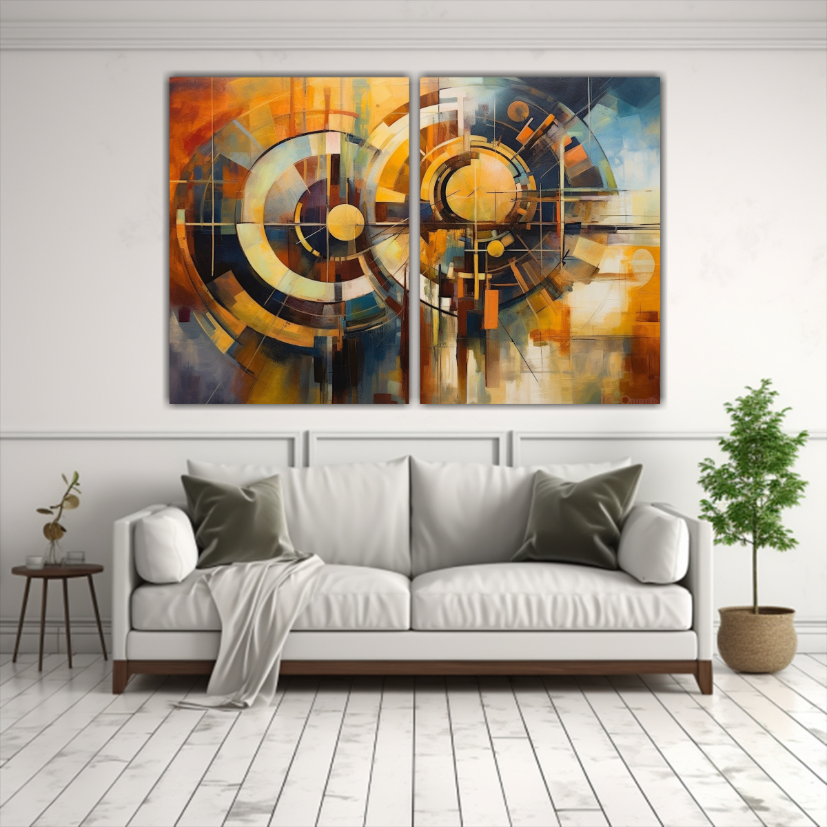 CUADROS ABSTRACTOS TIERRA, MOVIMIENTO Y 120X80 CM - 2