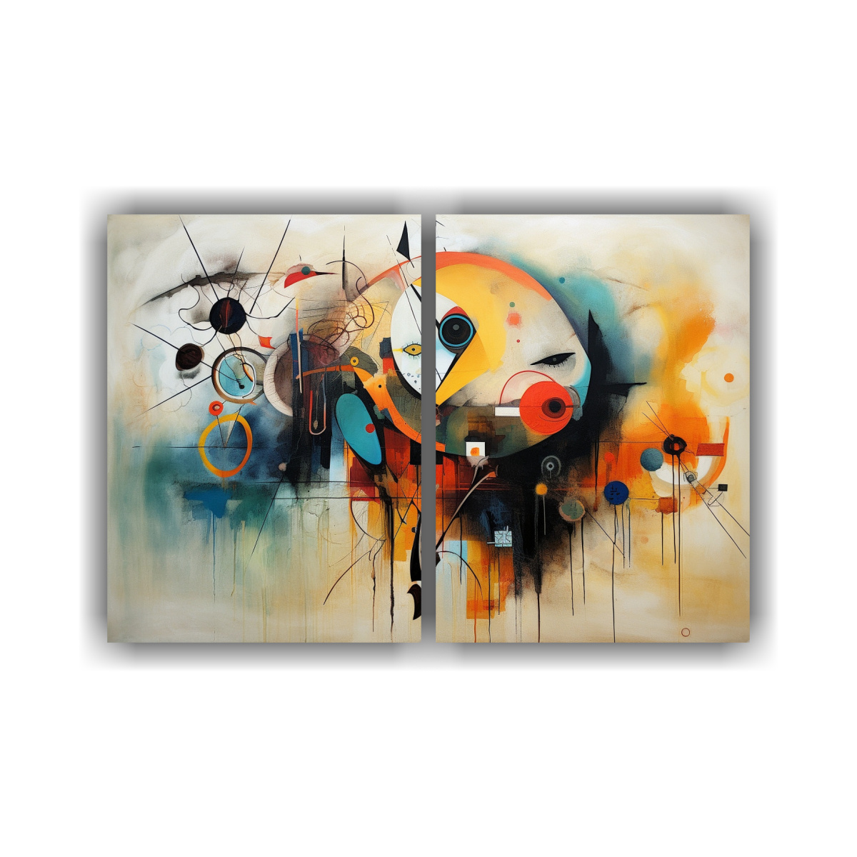 CUADROS MODERNOS DE COMEDOR, SIMBOLISMO EMOCIONAL 100X75 CM - 1