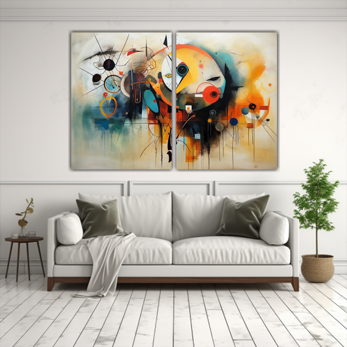 CUADROS MODERNOS DE COMEDOR, SIMBOLISMO EMOCIONAL 100X75 CM - 2