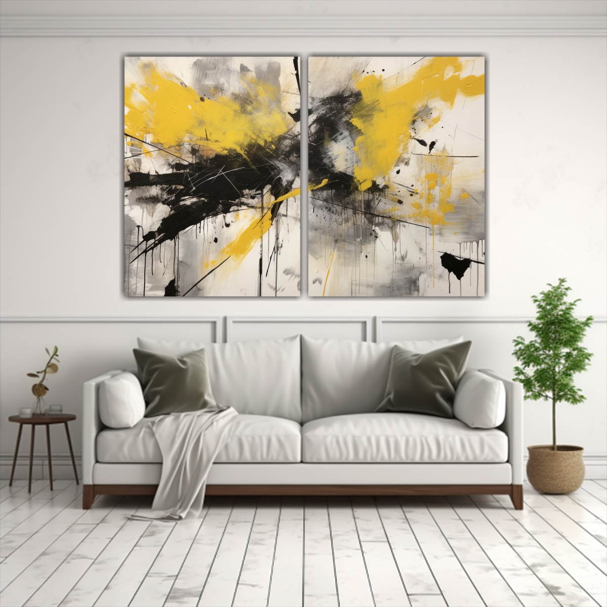 CONJUNTO DE ARTE COMPOSICIÓN DURADERA CON 100X65 CM - 2