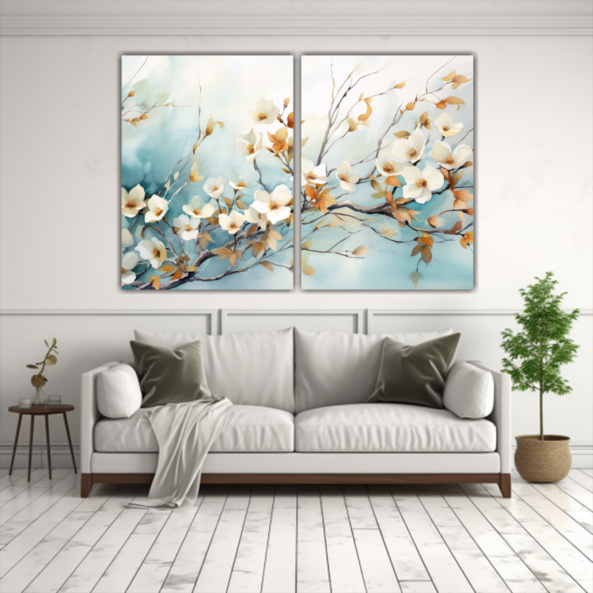 PINTURAS DECORATIVAS RAMAS DE FLORES DE CORNEJO 160X120 CM - 2