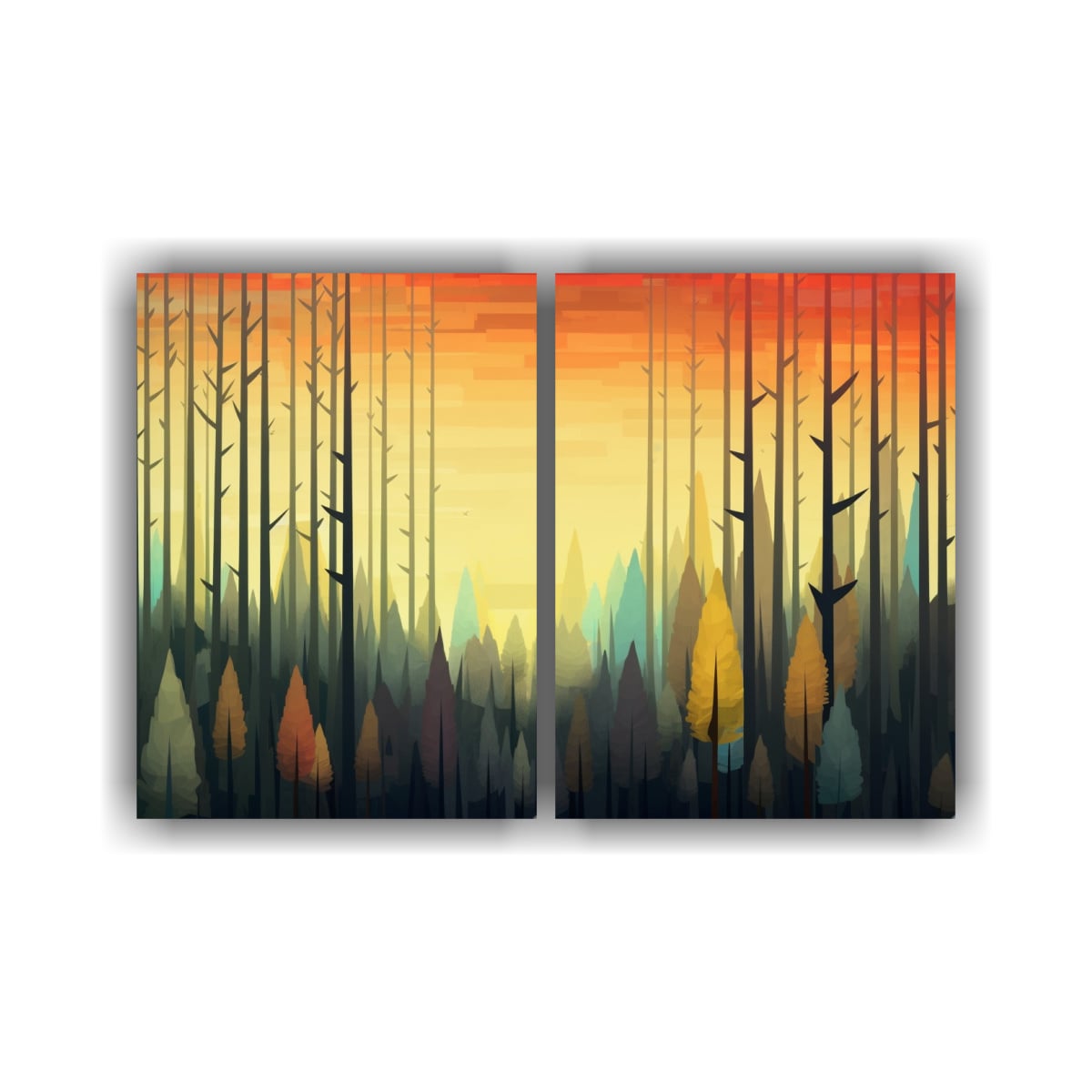 PINTURAS DECORATIVAS MODERNAS DE MADERA CON 60X40 CM - 1