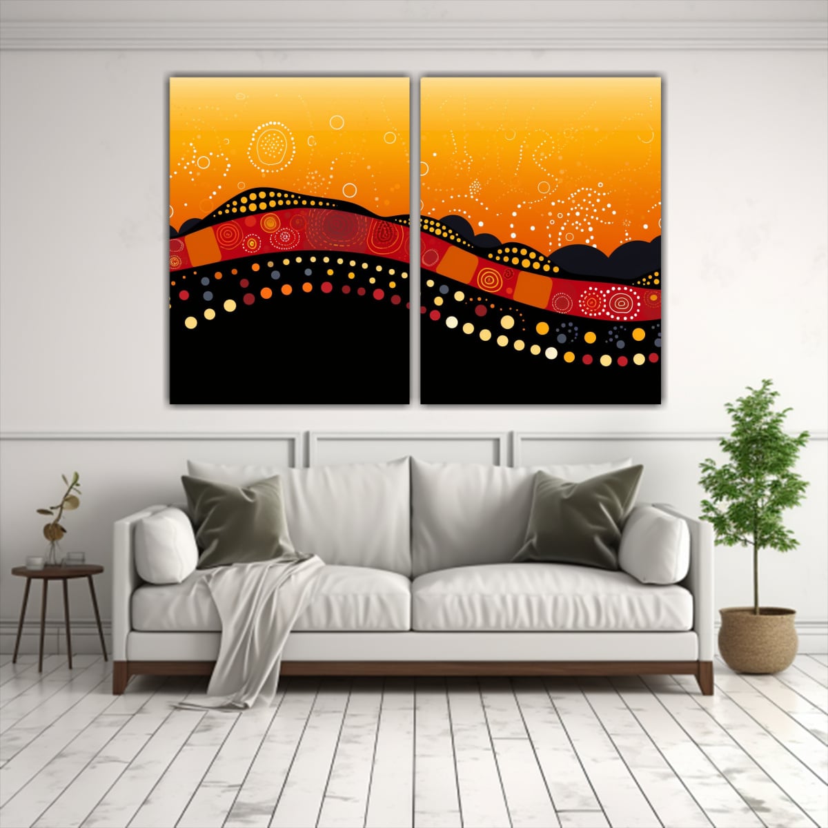 PINTURAS DECORATIVAS DE DOS COMPOSICIONES 160X120 CM - 2